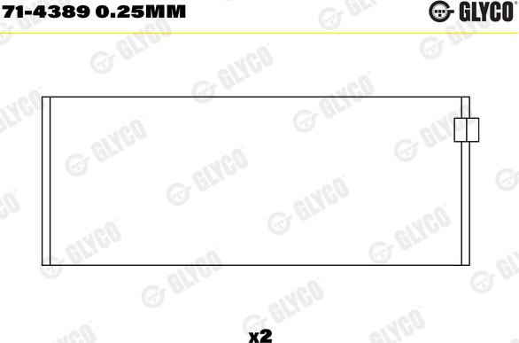 Glyco 71-4389 0.25mm - Шатунный подшипник autospares.lv