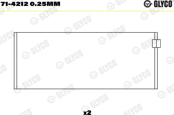 Glyco 71-4212 0.25mm - Шатунный подшипник autospares.lv