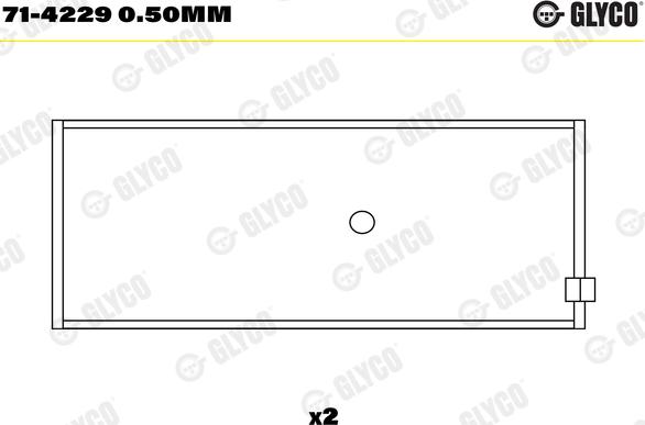 Glyco 71-4229 0.50mm - Шатунный подшипник autospares.lv