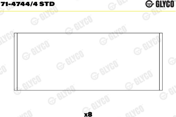 Glyco 71-4744/4 STD - Шатунный подшипник autospares.lv