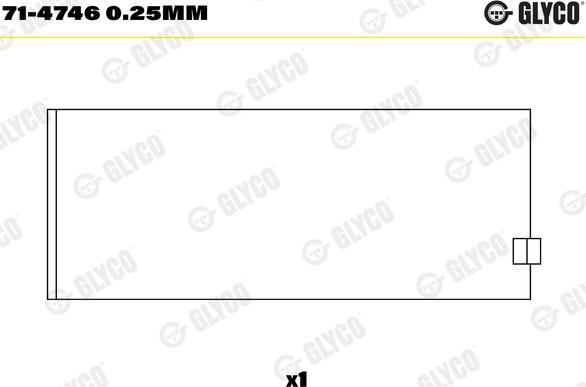 Glyco 71-4746 0.25mm - Шатунный подшипник autospares.lv