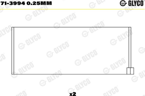 Glyco 71-3994 0.25mm - Шатунный подшипник autospares.lv