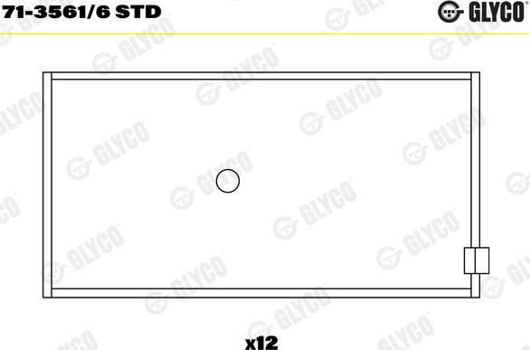 Glyco 71-3561/6 STD - Шатунный подшипник autospares.lv