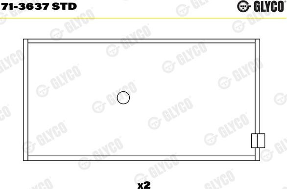 Glyco 71-3637 STD - Шатунный подшипник autospares.lv