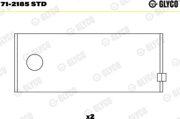 Glyco 71-2185 STD - Шатунный подшипник autospares.lv