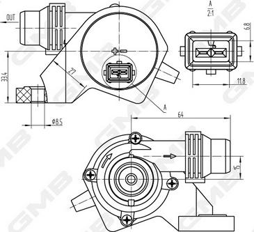 GMB GEW-BM008 - Дополнительный водяной насос autospares.lv