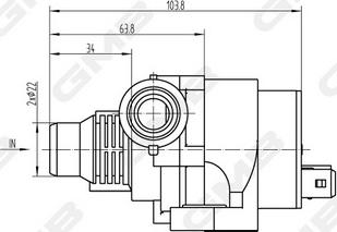 GMB GEW-BM008 - Дополнительный водяной насос autospares.lv