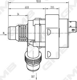 GMB GEW-BM014 - Дополнительный водяной насос autospares.lv