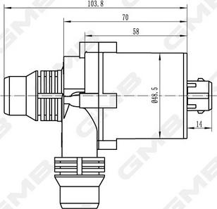 GMB GEW-BM016 - Дополнительный водяной насос autospares.lv