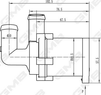 GMB GEW-VW031 - Дополнительный водяной насос autospares.lv