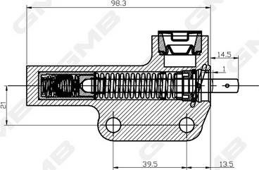 GMB GHAT-100 - Успокоитель, зубчатый ремень autospares.lv