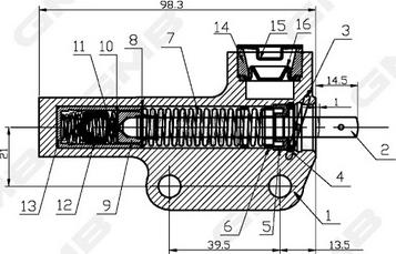 GMB GHAT-100 - Успокоитель, зубчатый ремень autospares.lv