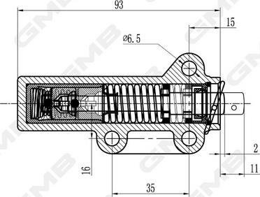 GMB GHAT-185 - Успокоитель, зубчатый ремень autospares.lv