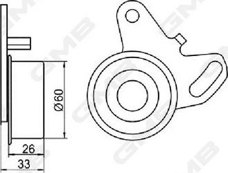 GMB GT10032 - Натяжной ролик, зубчатый ремень ГРМ autospares.lv