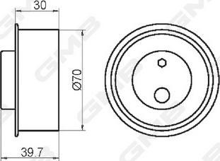 GMB GT10150 - Натяжной ролик, зубчатый ремень ГРМ autospares.lv