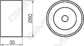 GMB GT10101 - Направляющий ролик, зубчатый ремень ГРМ autospares.lv