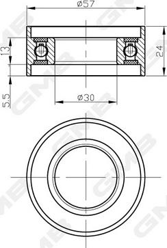 GMB GT80290 - Натяжной ролик, зубчатый ремень ГРМ autospares.lv