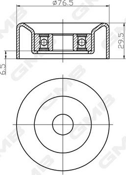 GMB GTC0920 - Направляющий ролик, зубчатый ремень ГРМ autospares.lv