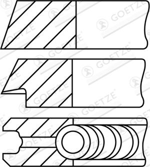 Goetze Engine 08-109400-30 - Комплект поршневых колец autospares.lv