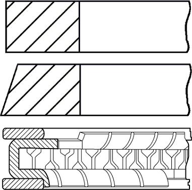 Goetze Engine 08-116100-00 - Комплект поршневых колец autospares.lv