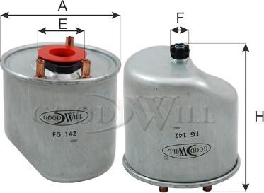 GoodWill FG142 - Топливный фильтр autospares.lv