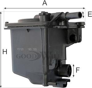 GoodWill FG 120 - Топливный фильтр autospares.lv