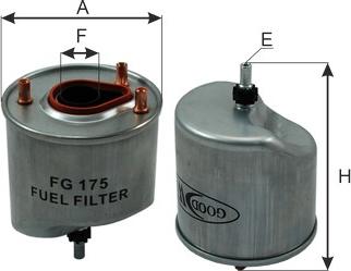 GoodWill FG 175 - Топливный фильтр autospares.lv