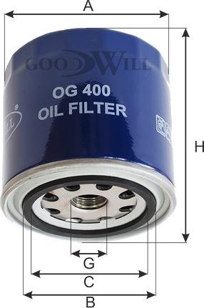 GoodWill OG 400 - Масляный фильтр autospares.lv