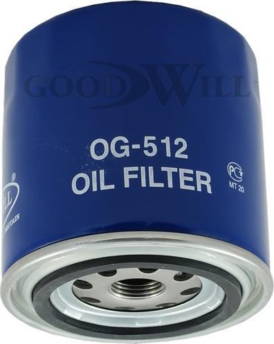 GoodWill OG 512 - Масляный фильтр autospares.lv