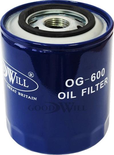 GoodWill OG 600 - Масляный фильтр autospares.lv
