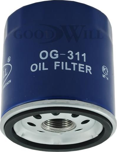 GoodWill OG 311 - Масляный фильтр autospares.lv