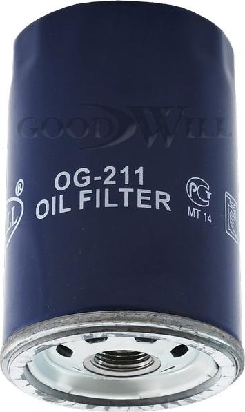 GoodWill OG 211 - Масляный фильтр autospares.lv