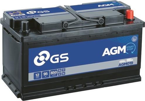 GS AGM019 - Стартерная аккумуляторная батарея, АКБ autospares.lv