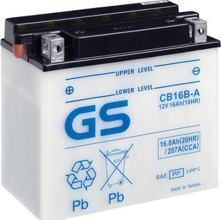 GS GS-CB16B-A - Стартерная аккумуляторная батарея, АКБ autospares.lv