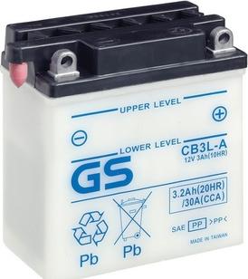 GS GS-CB3L-A - Стартерная аккумуляторная батарея, АКБ autospares.lv