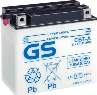 GS GS-CB7-A - Стартерная аккумуляторная батарея, АКБ autospares.lv