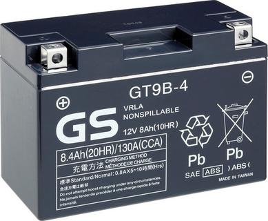 GS GS-GT9B-4 - Стартерная аккумуляторная батарея, АКБ autospares.lv