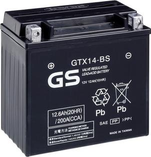 GS GS-GTX14-BS - Стартерная аккумуляторная батарея, АКБ autospares.lv