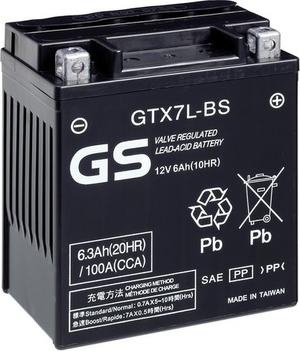 GS GS-GTX7L-BS - Стартерная аккумуляторная батарея, АКБ autospares.lv