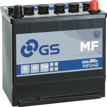 GS MF048 - Стартерная аккумуляторная батарея, АКБ autospares.lv