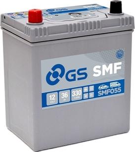 GS SMF055 - Стартерная аккумуляторная батарея, АКБ autospares.lv