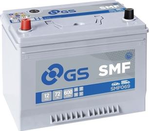 GS SMF069 - Стартерная аккумуляторная батарея, АКБ autospares.lv