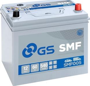 GS SMF005 - Стартерная аккумуляторная батарея, АКБ autospares.lv