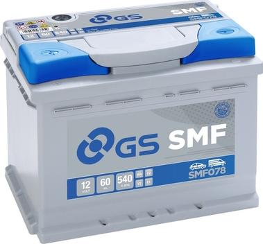 GS SMF078 - Стартерная аккумуляторная батарея, АКБ autospares.lv
