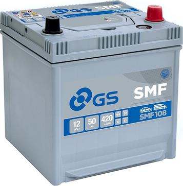 GS SMF108 - Стартерная аккумуляторная батарея, АКБ autospares.lv