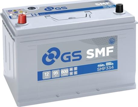 GS SMF334 - Стартерная аккумуляторная батарея, АКБ autospares.lv