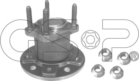 GSP 9400053K - Подшипник ступицы колеса, комплект autospares.lv