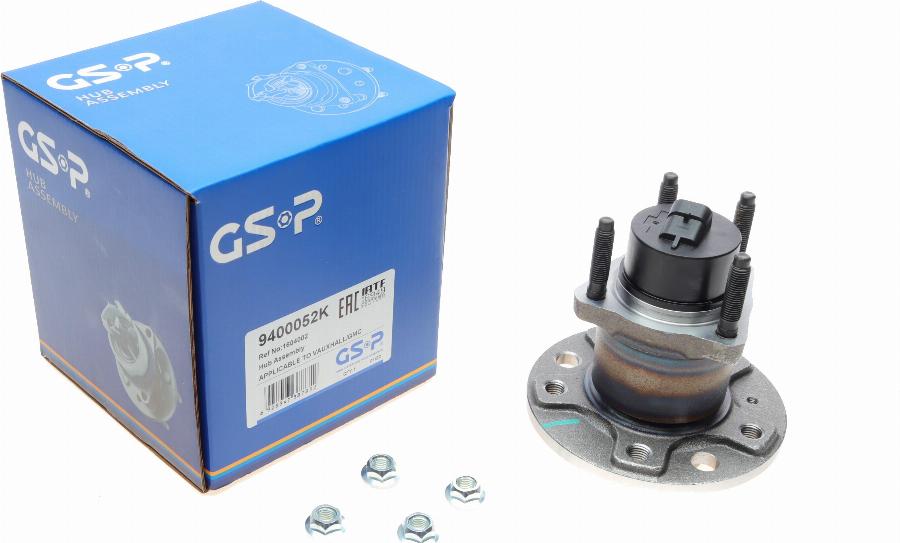 GSP 9400052K - Ступица колеса, поворотный кулак autospares.lv