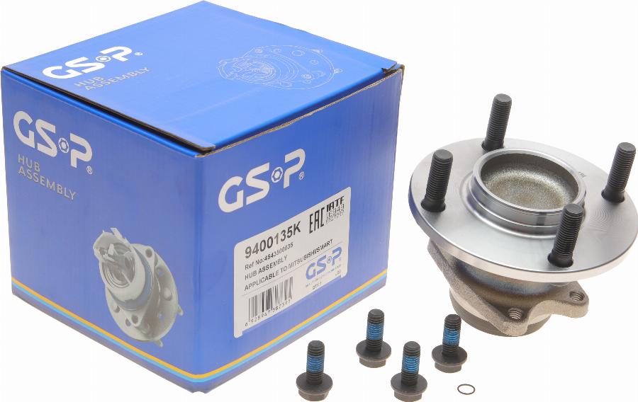 GSP 9400135K - Подшипник ступицы колеса, комплект autospares.lv