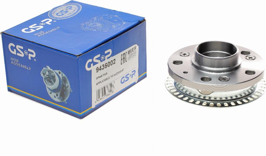 GSP 9436002 - Ступица колеса, поворотный кулак autospares.lv